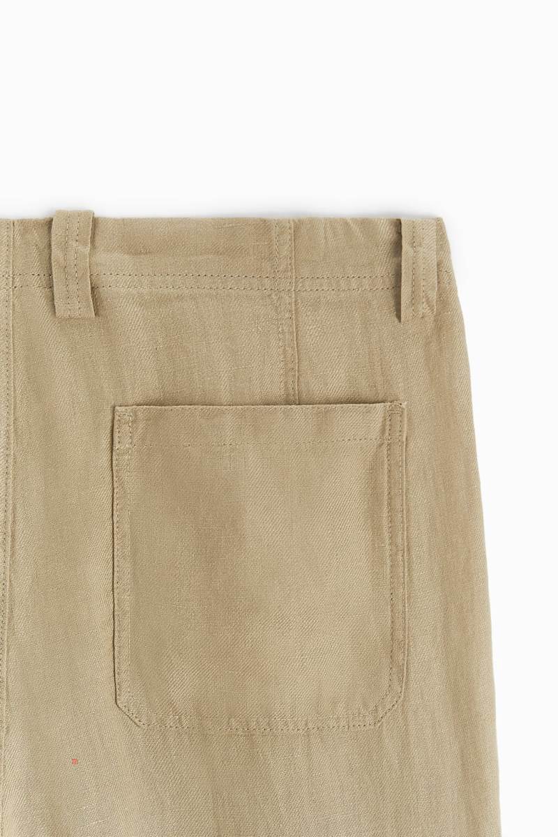 ZARA 100% LINEN Byxor Herr Bruna | RWOBN-5098