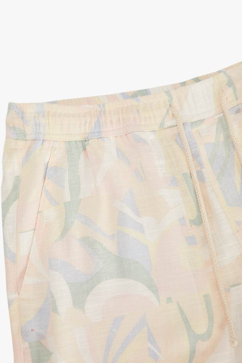 ZARA ABSTRACT PRINT BERMUDA Shorts Herr Blå | GCDUA-4356