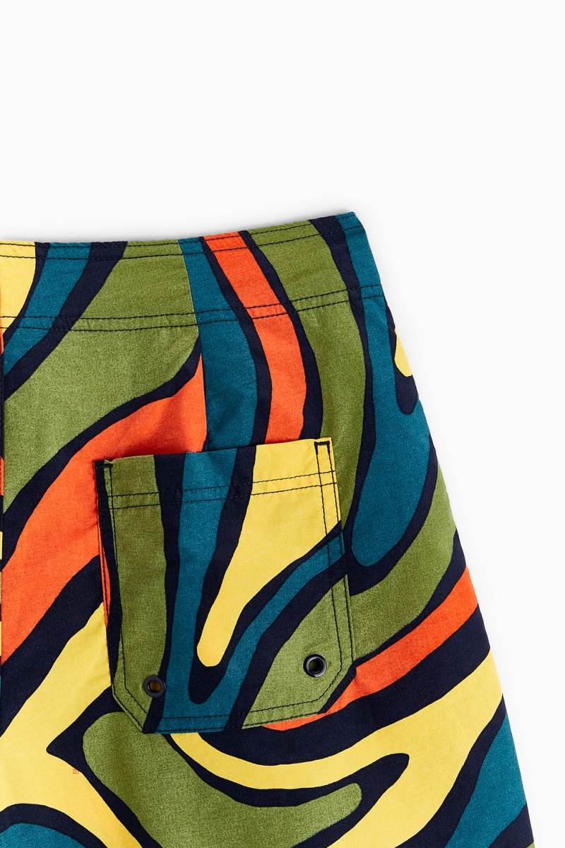 ZARA ABSTRACT PRINT SWIMMING TRUNKS Badkläder Herr Bruna | RINBE-1763