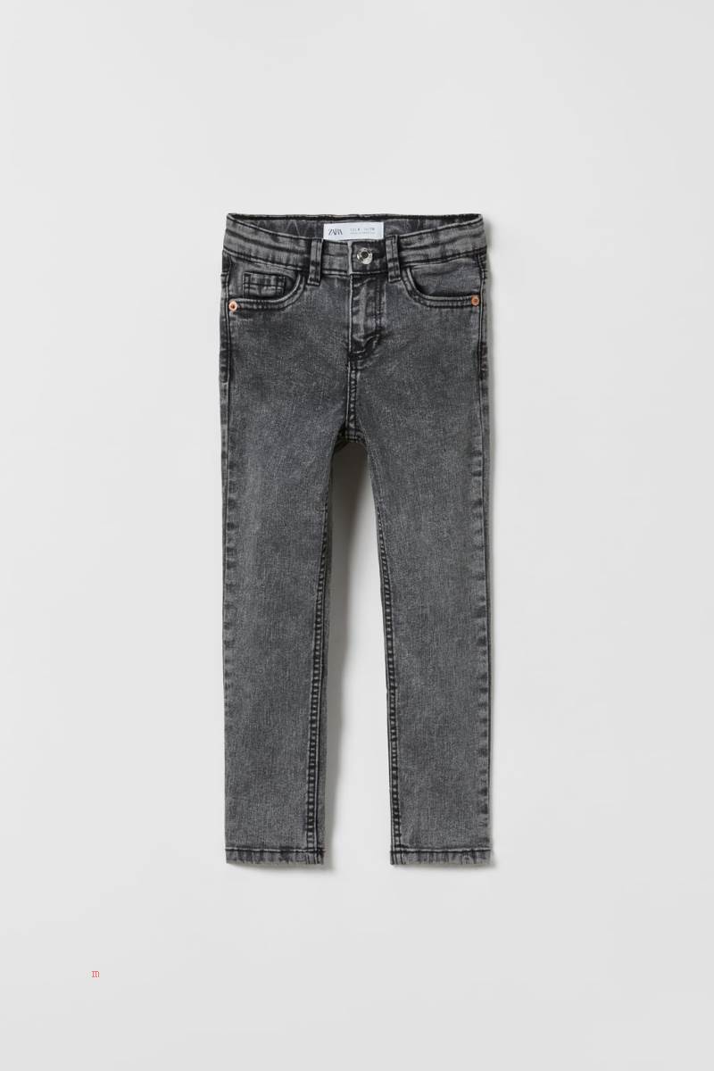 ZARA ACID WASH SKINNY Jeans Tjej Svarta | EBXGC-7638