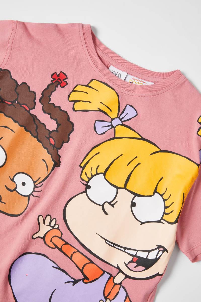 ZARA ANGELICA AND SUSY RUGRATS © NICKELODEON T-shirt Tjej Rosa | YHICG-5964