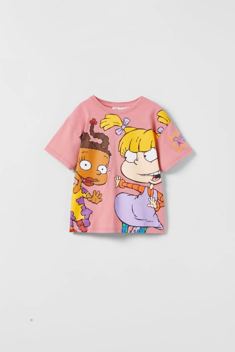 ZARA ANGELICA AND SUSY RUGRATS © NICKELODEON T-shirt Tjej Rosa | YHICG-5964