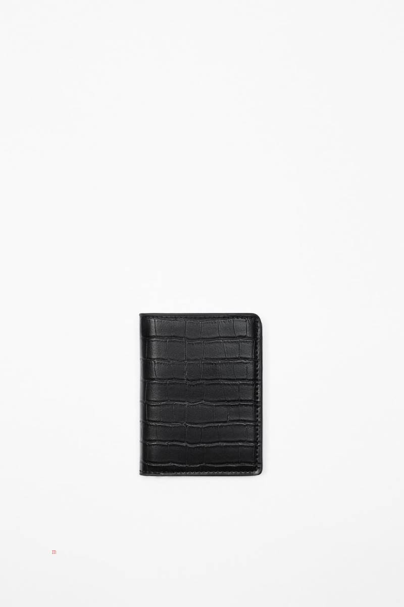 ZARA ANIMAL PRINT CARD HOLDER Plånbok Herr Svarta | FATQX-2359