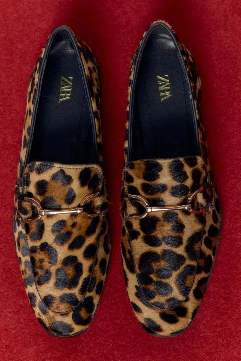 ZARA ANIMAL PRINT Loafers Dam Leopard | GCVEU-6473