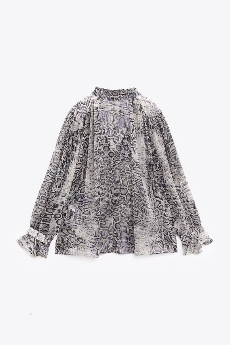 ZARA ANIMAL PRINT Skjorta Dam Olika Färger Röda | WOXSR-0578