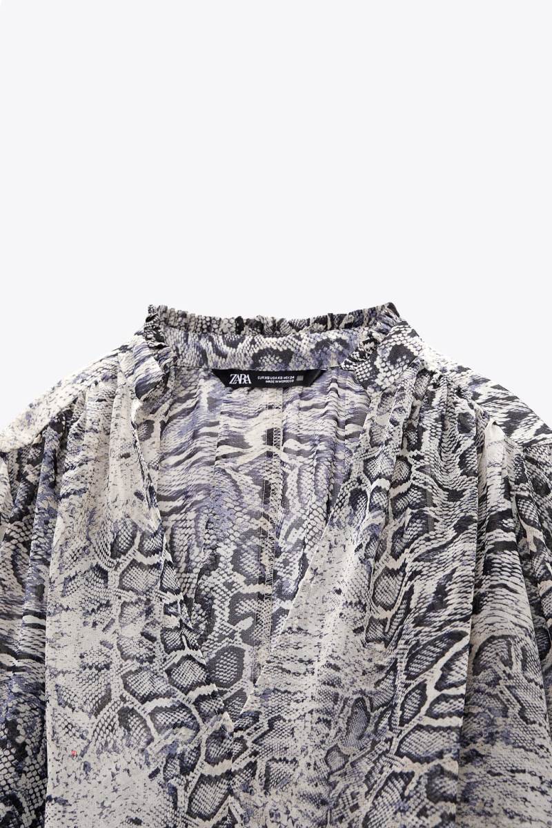 ZARA ANIMAL PRINT Skjorta Dam Olika Färger Röda | WOXSR-0578