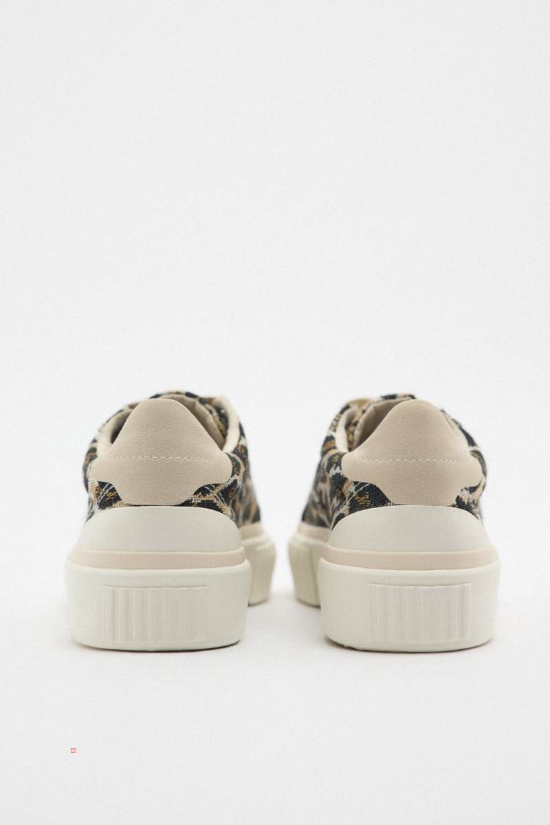 ZARA ANIMAL PRINT Träningsskor Dam Olika Färger Röda | HUXEV-0324