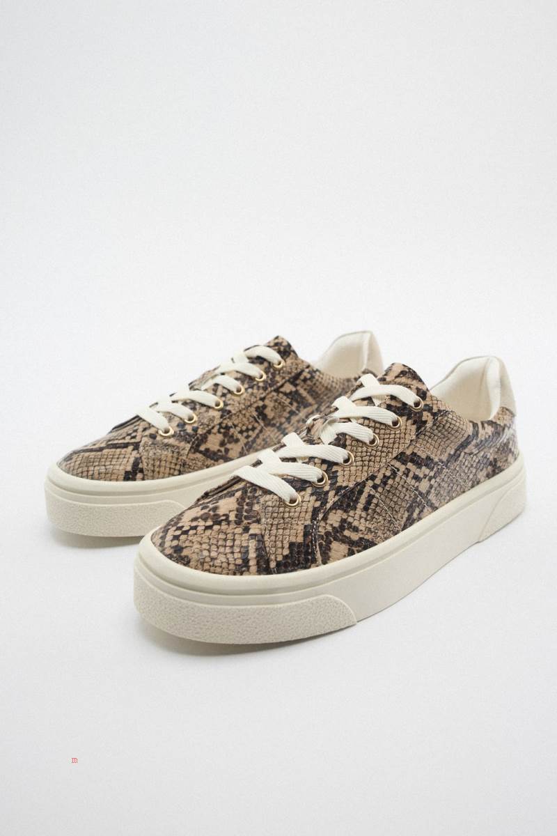ZARA ANIMAL PRINT Träningsskor Dam Olika Färger Röda | LSWOY-3647