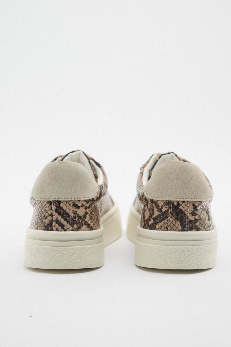 ZARA ANIMAL PRINT Träningsskor Dam Olika Färger Röda | LSWOY-3647