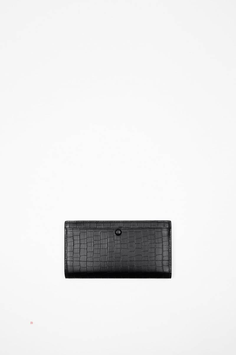 ZARA ANIMAL PRINT XL Plånbok Herr Svarta | PDAVI-3465
