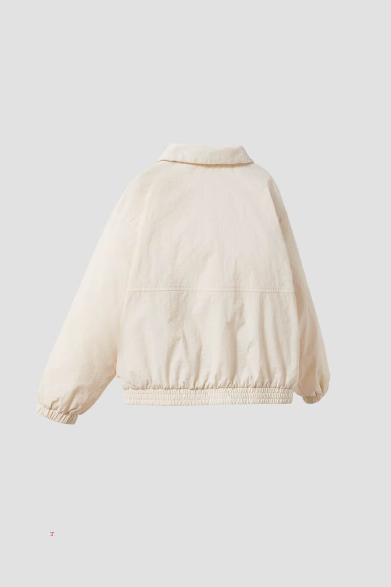 ZARA ANORAK WITH TRIMS Jacka Tjej Grå Vita | VBMKC-3902