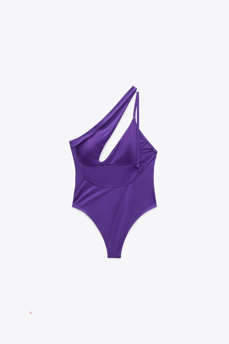 ZARA ASYMMETRIC Baddräkter Dam Lila | REGPS-0895