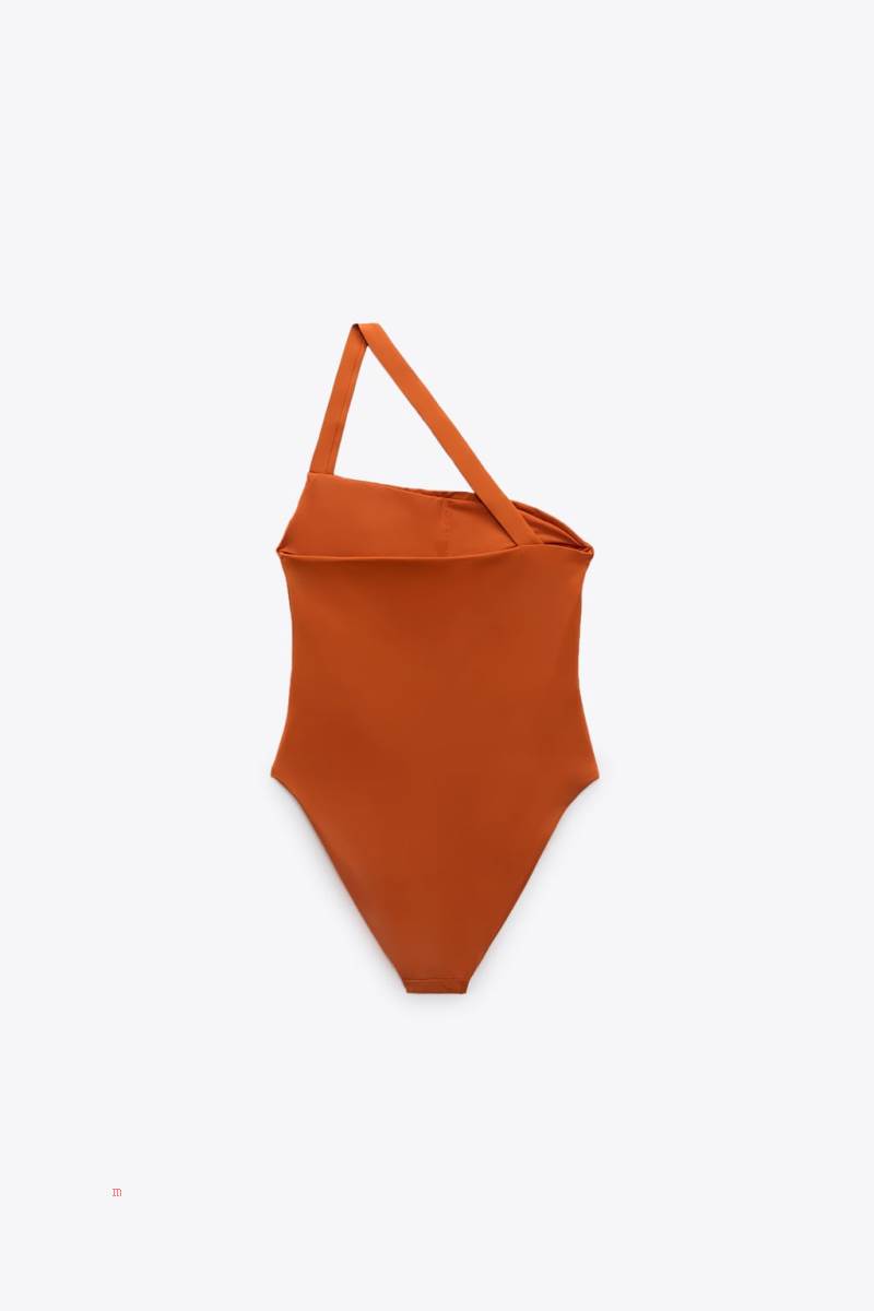 ZARA ASYMMETRIC Baddräkter Dam Orange | QYBAP-4120