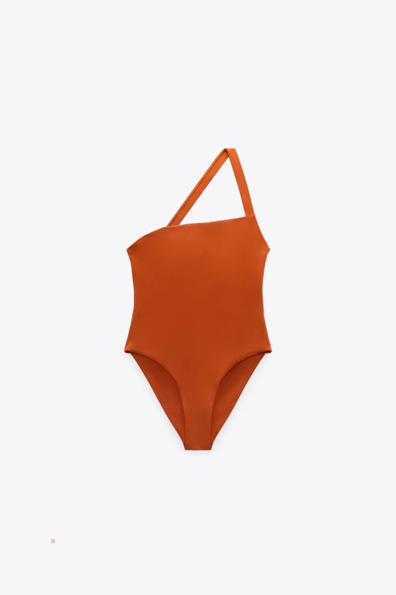 ZARA ASYMMETRIC Baddräkter Dam Orange | QYBAP-4120