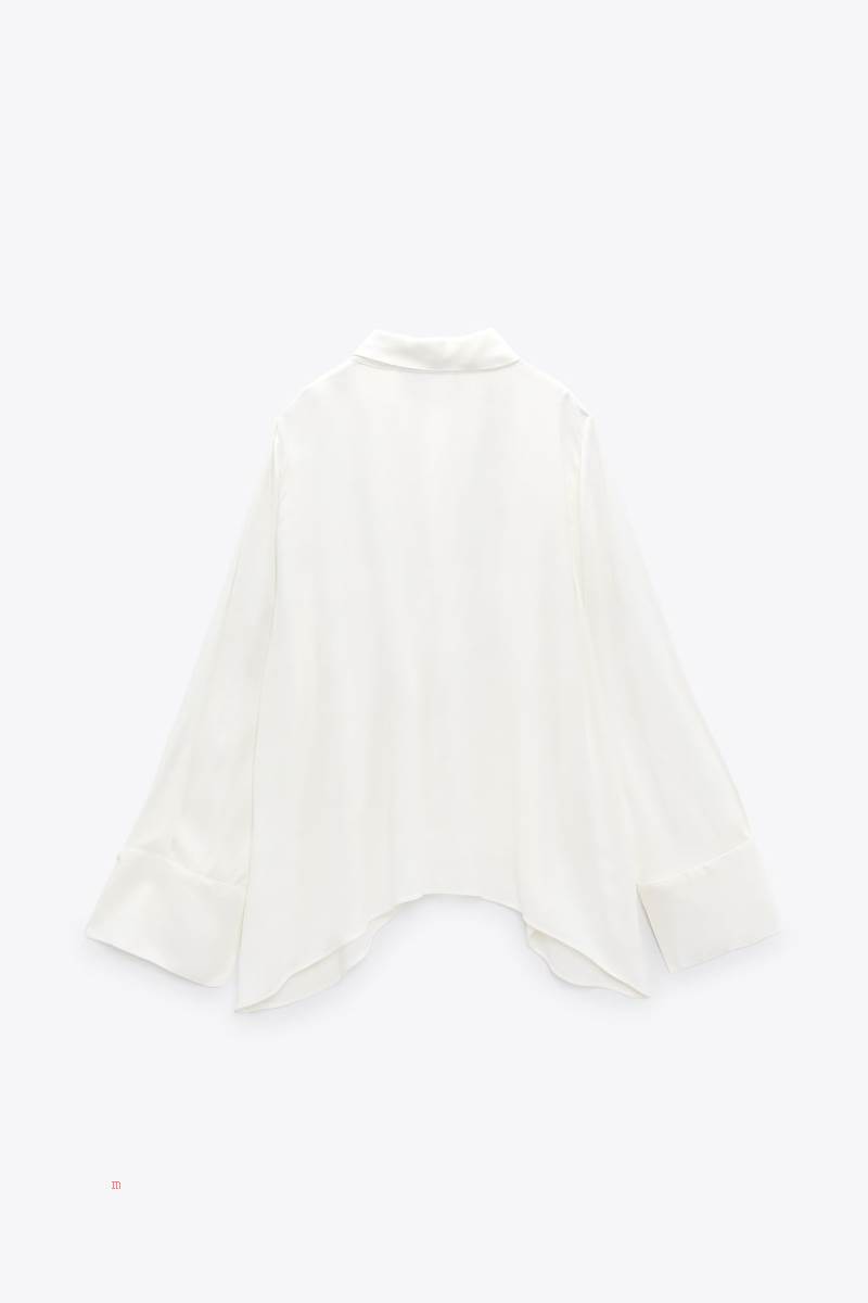 ZARA ASYMMETRIC HEM Blusar Dam Vita | WBHTN-5120