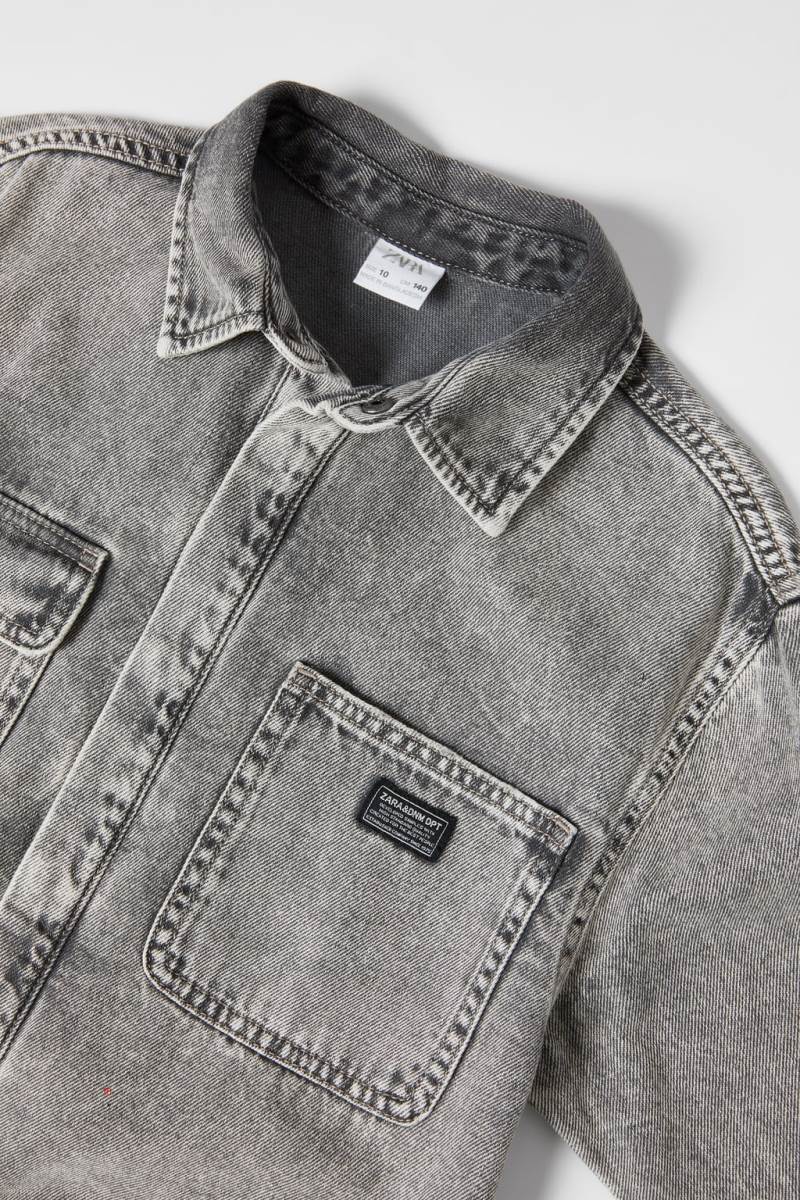 ZARA AUTHENTIC WASH DENIM Övertröja Pojke Svarta | DCKYU-3460