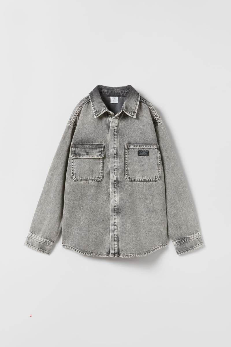ZARA AUTHENTIC WASH DENIM Övertröja Pojke Svarta | DCKYU-3460