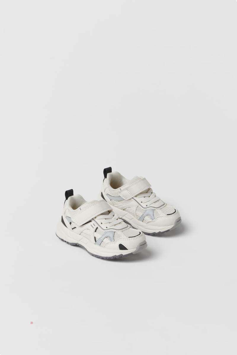 ZARA BABY/ MESH Sneakers Tjej Vita | XGSUM-1046