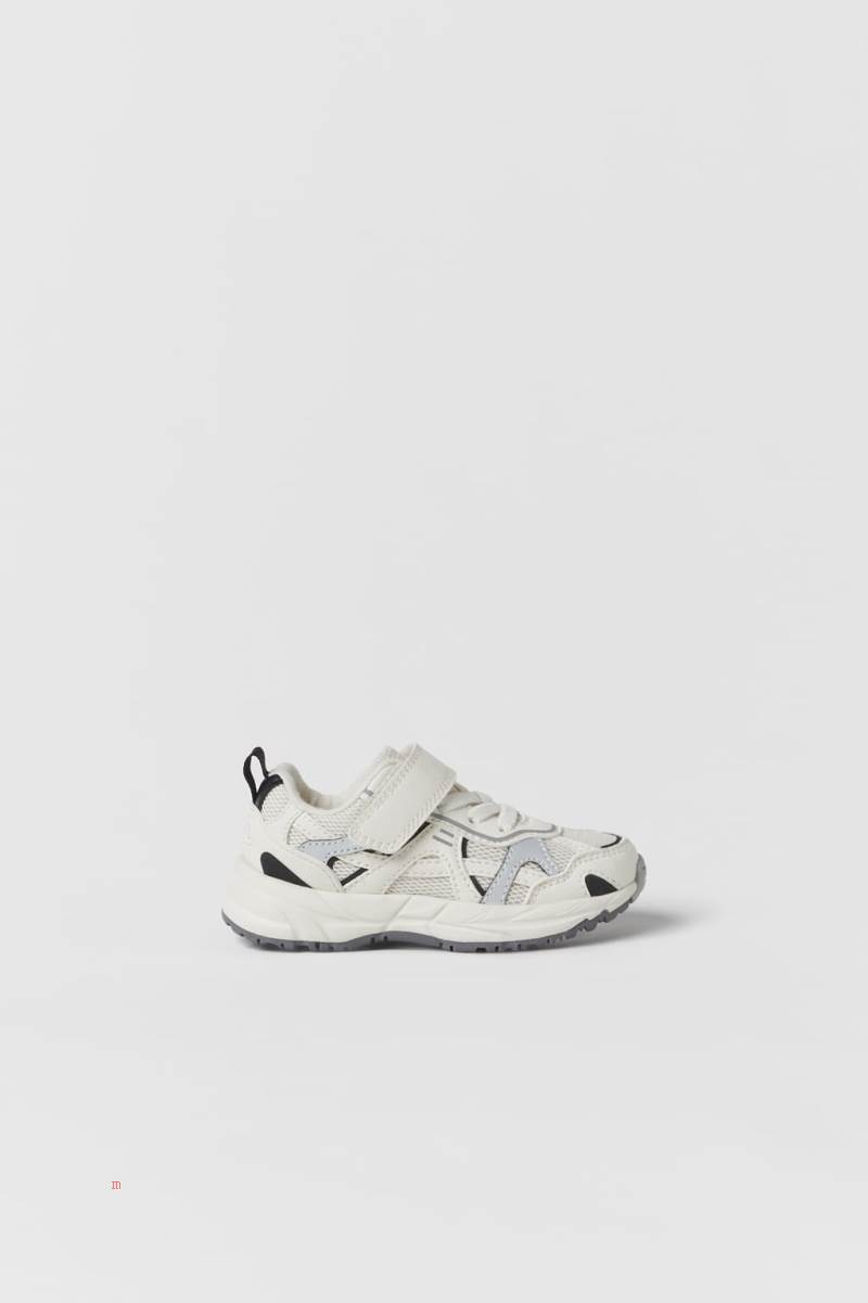ZARA BABY/ MESH Sneakers Tjej Vita | XGSUM-1046