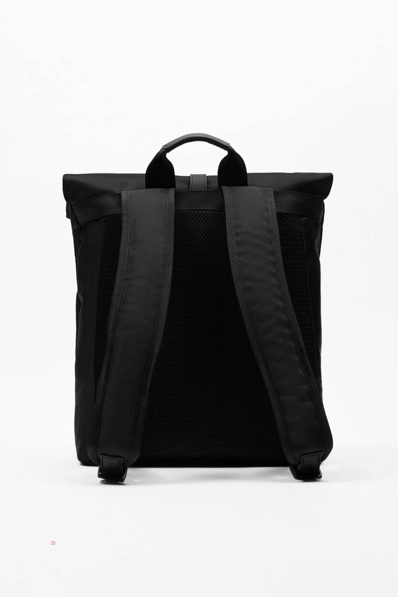ZARA BACKPACK WITH COMBINED FLAP Ryggsäck Herr Svarta | ERZMV-3968