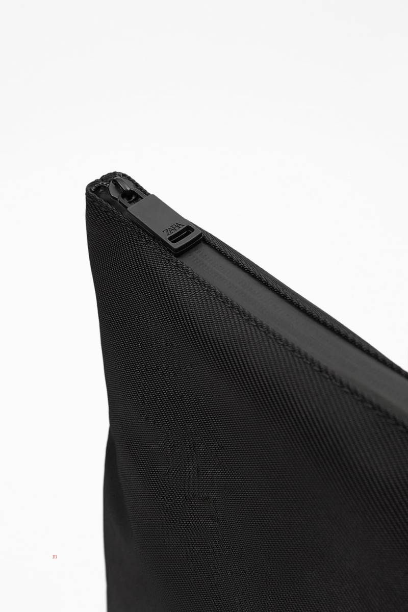 ZARA BACKPACK WITH COMBINED FLAP Ryggsäck Herr Svarta | ERZMV-3968
