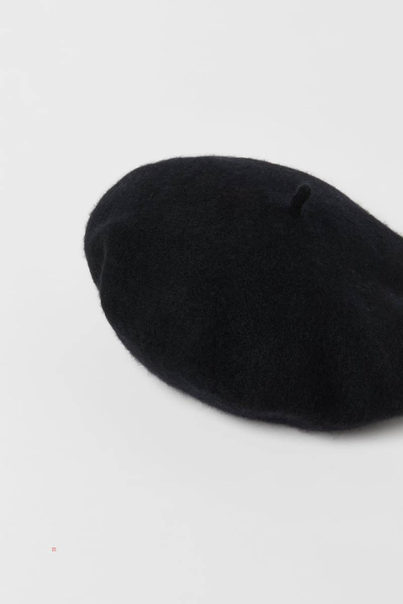 ZARA BASIC BERET Hatt Tjej Svarta | MYIOT-5489