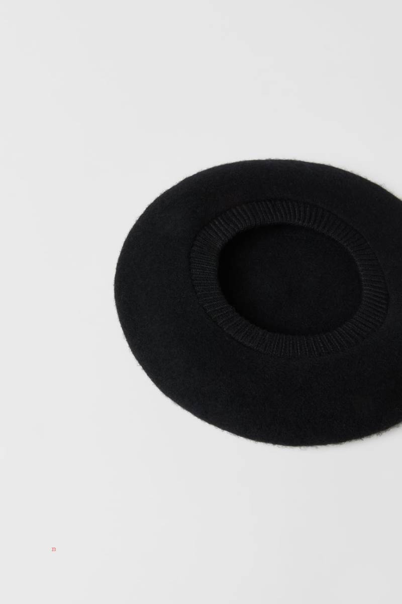 ZARA BASIC BERET Hatt Tjej Svarta | MYIOT-5489