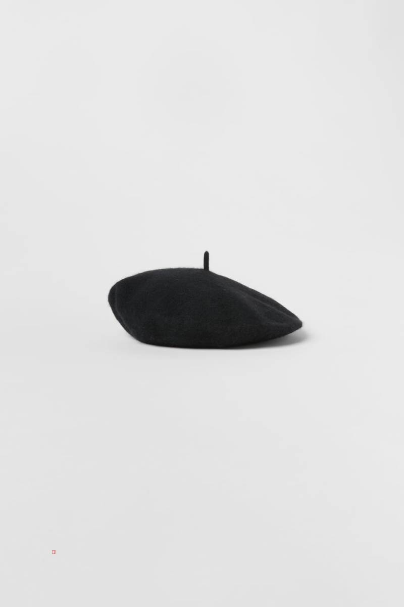 ZARA BASIC BERET Hatt Tjej Svarta | MYIOT-5489