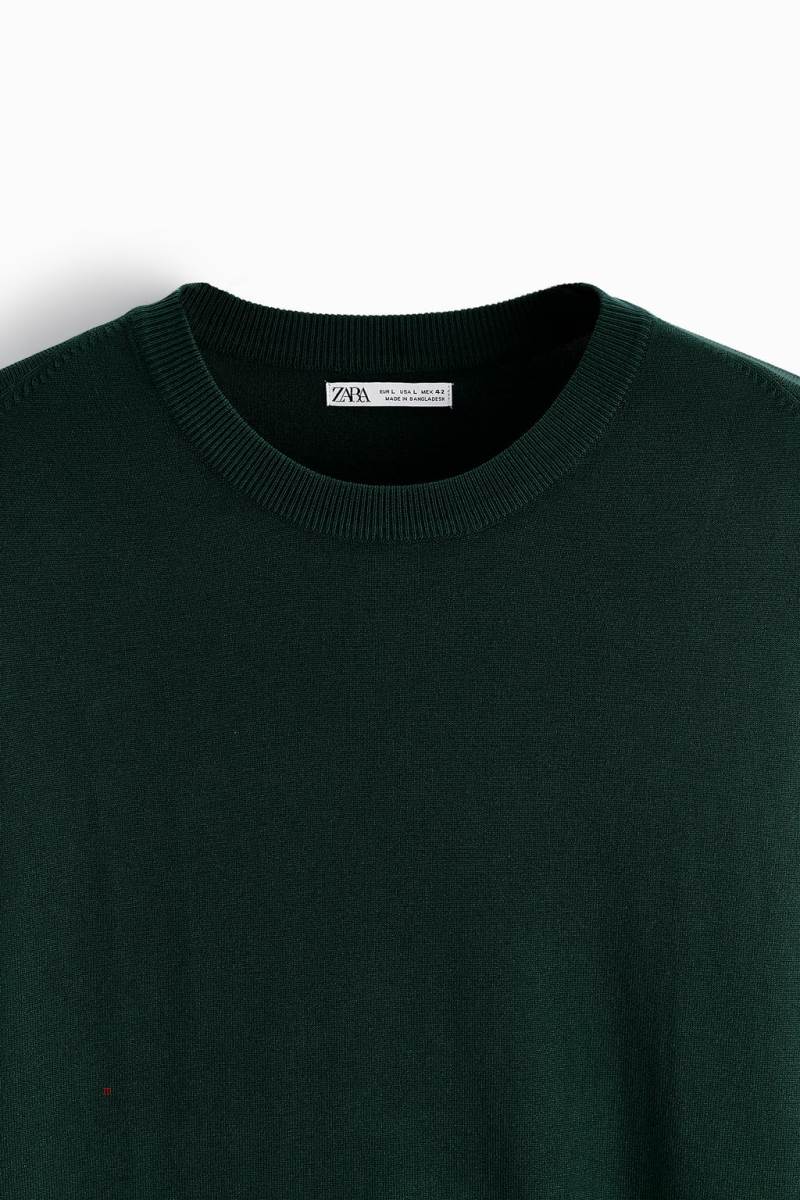 ZARA BASIC COLOURED Tröjor Herr Gröna | FWCHM-7831