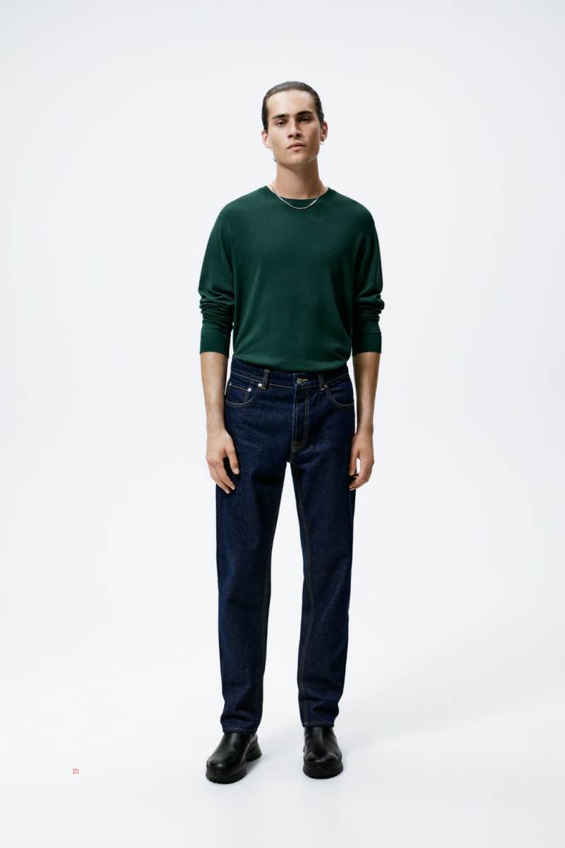 ZARA BASIC COLOURED Tröjor Herr Gröna | FWCHM-7831