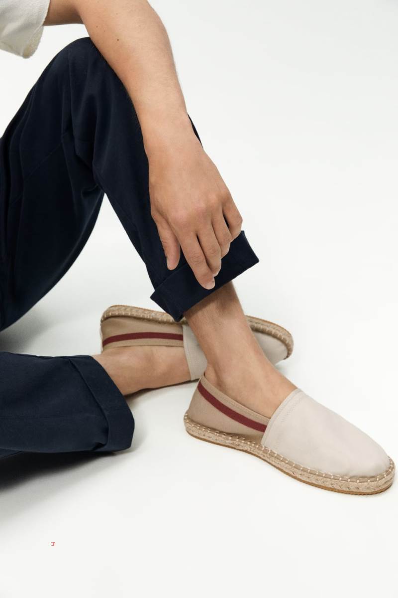 ZARA BASIC Espadrille Herr Beige | TOIKY-7480