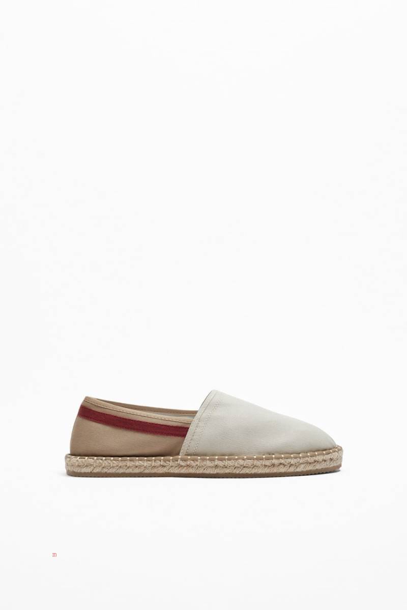 ZARA BASIC Espadrille Herr Beige | TOIKY-7480