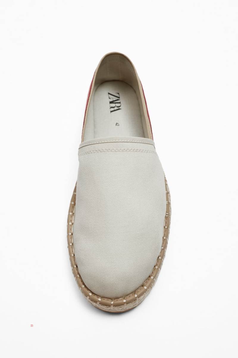 ZARA BASIC Espadrille Herr Beige | TOIKY-7480