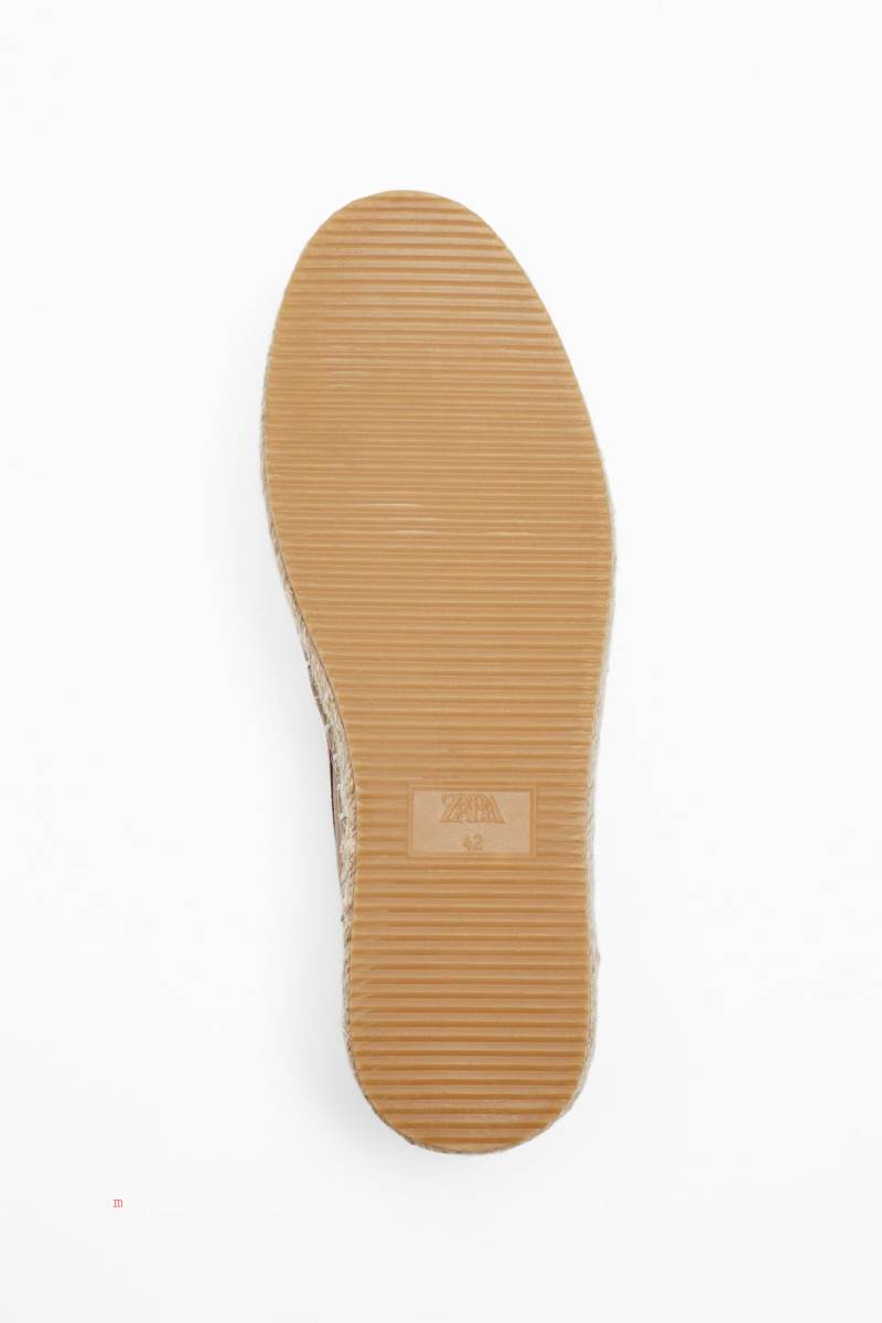 ZARA BASIC Espadrille Herr Beige | TOIKY-7480