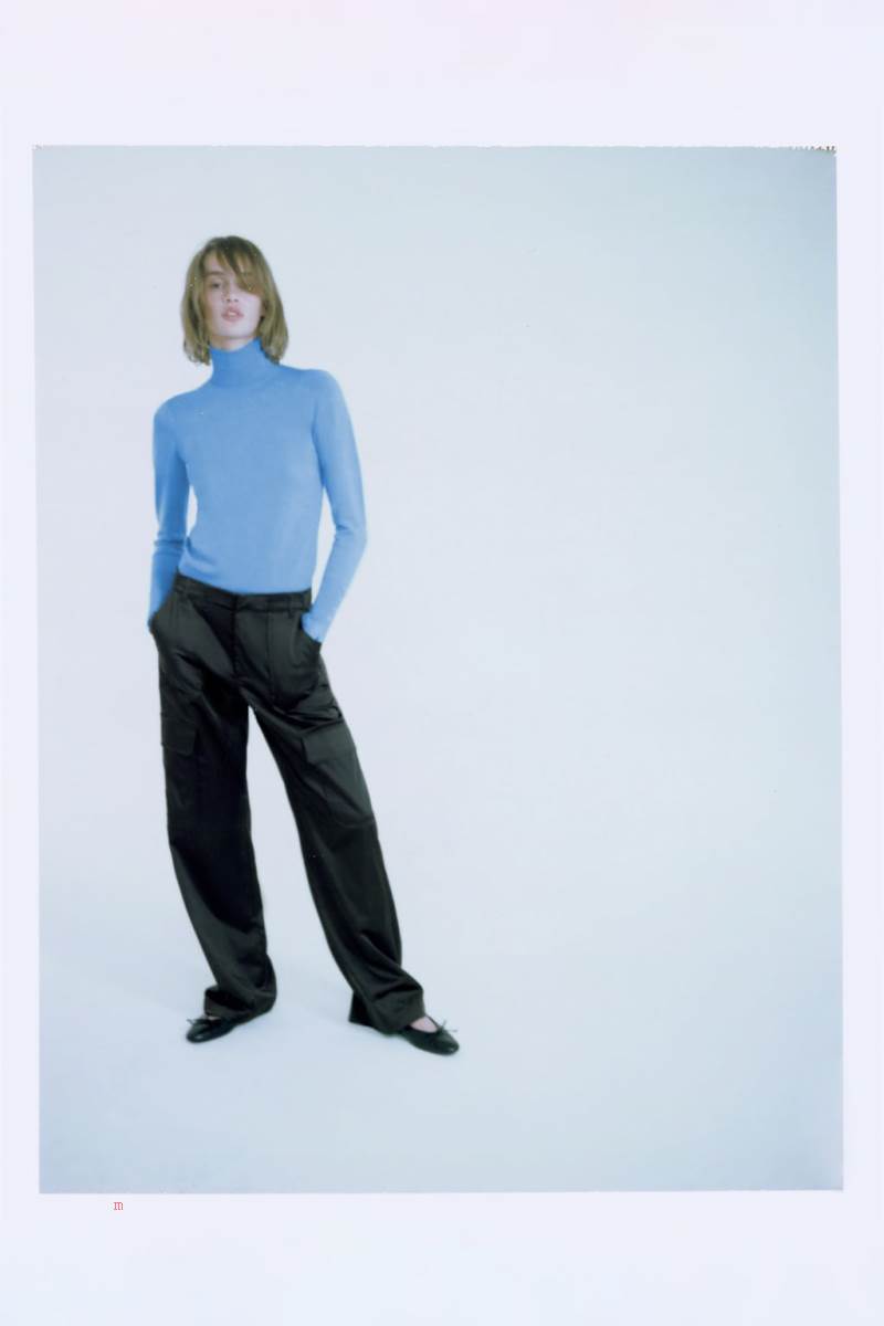 ZARA BASIC HIGH NECK KNIT Tröjor Dam Ljusblå | IJHYT-2471