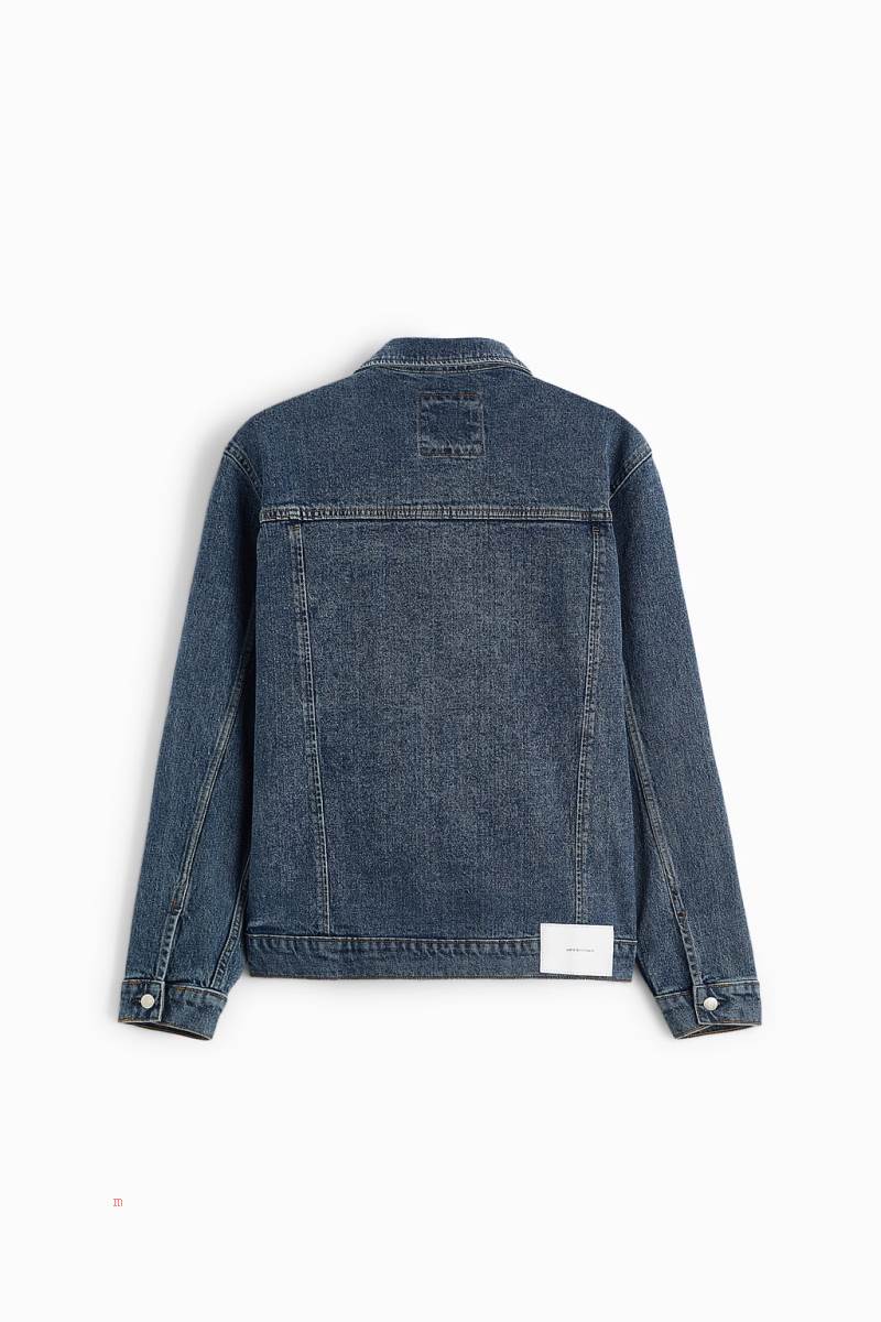 ZARA BASIC Jeansjacka Herr Blå | DTMIZ-3197