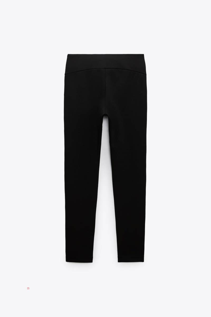 ZARA BASIC Leggings Dam Svarta | TEJHU-0165