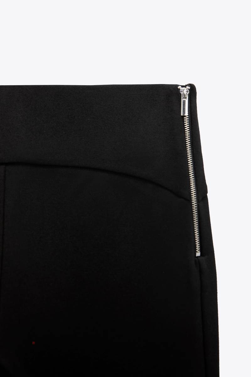 ZARA BASIC Leggings Dam Svarta | TEJHU-0165