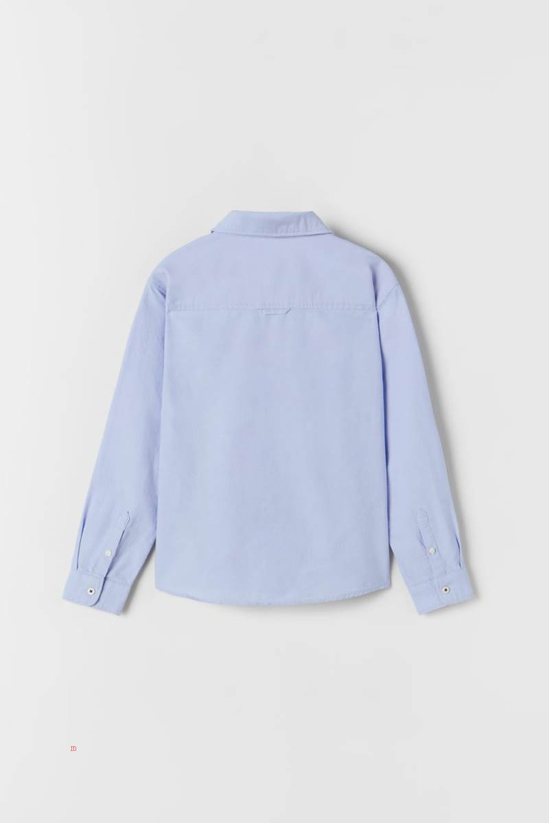 ZARA BASIC OXFORD Skjorta Pojke Blå | FDWNQ-1547