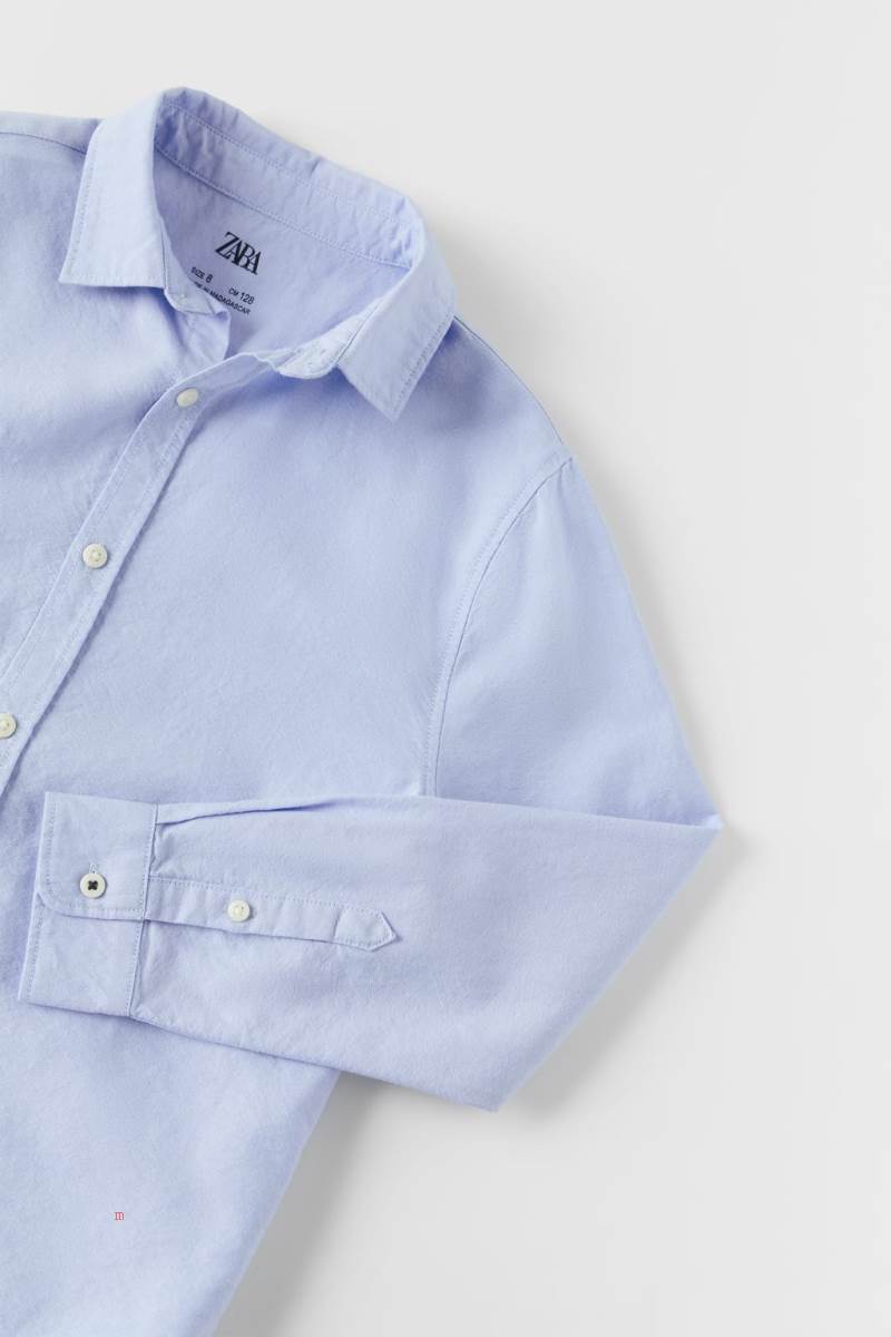 ZARA BASIC OXFORD Skjorta Pojke Blå | FDWNQ-1547
