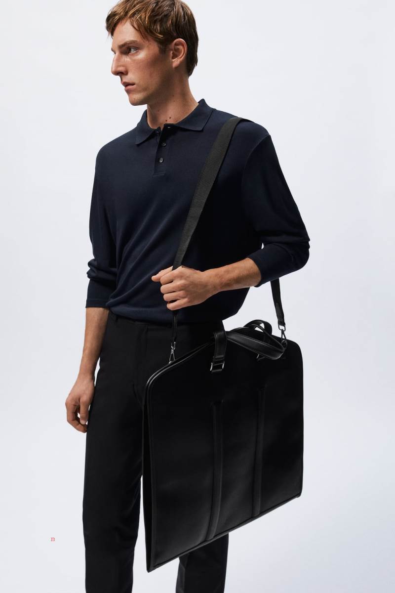 ZARA BASIC SUIT CARRIER Resväska Herr Svarta | DOKQU-8142