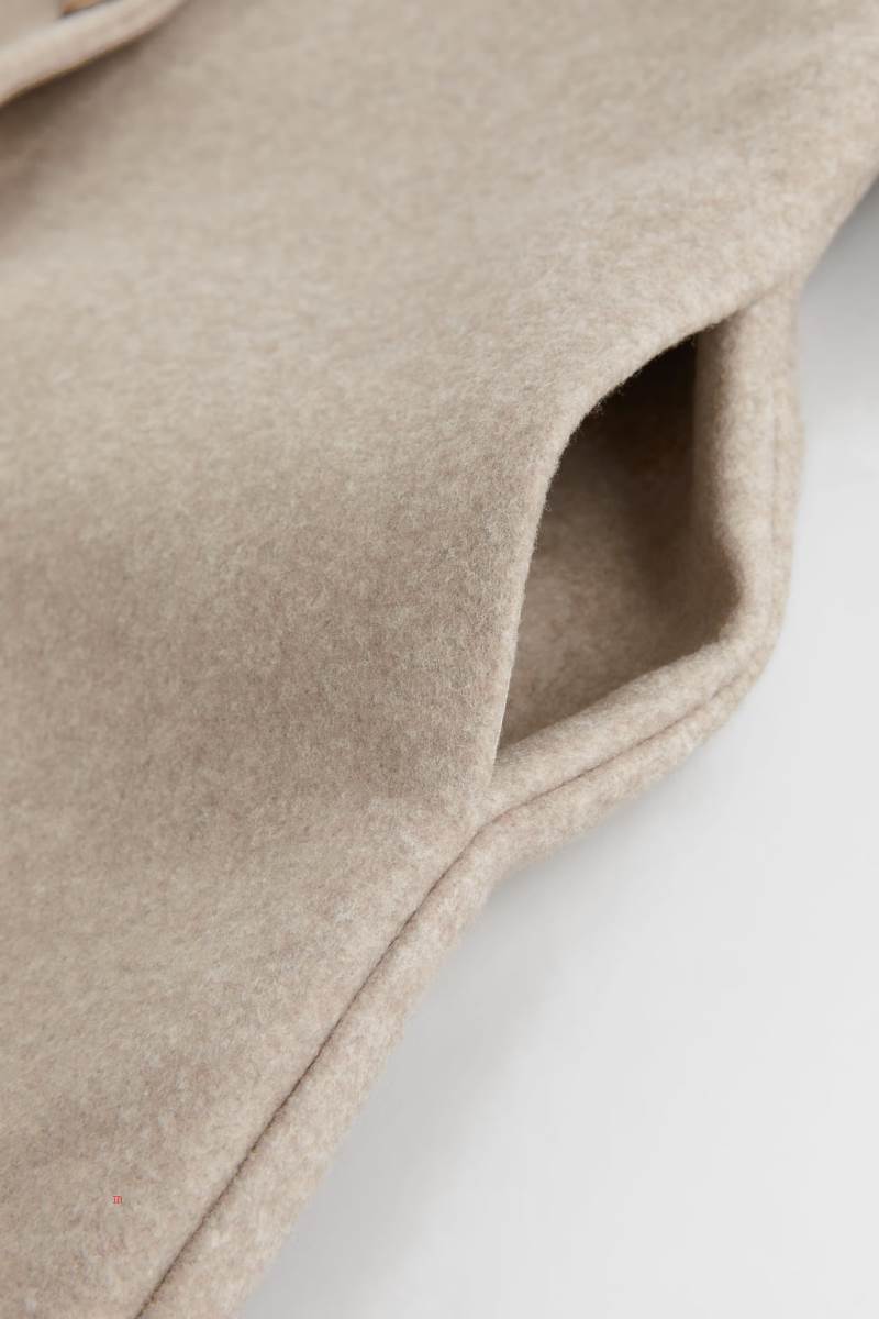 ZARA BASIC SYNTHETIC WOOL Rockar Tjej Beige | AHRQO-0182