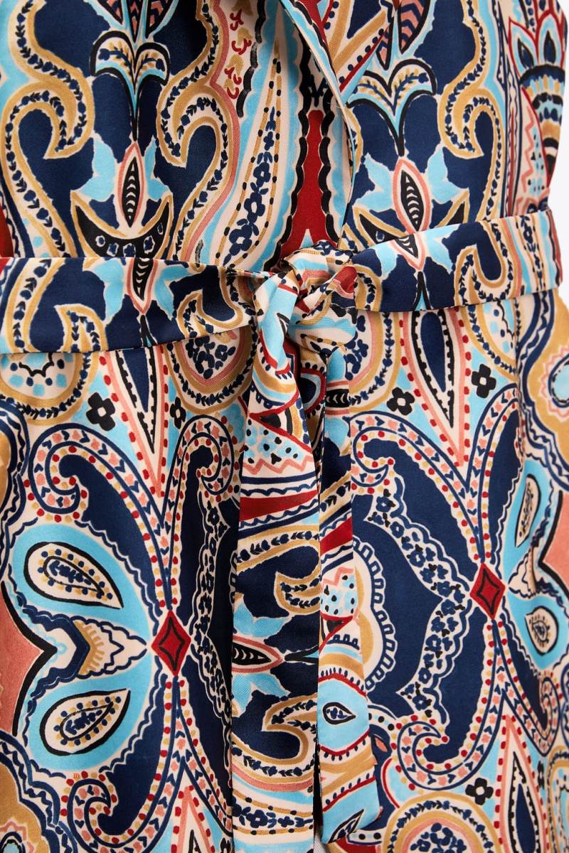 ZARA BELTED PRINTED Kostym Väst Dam Olika Färger Röda | RXBAT-8750