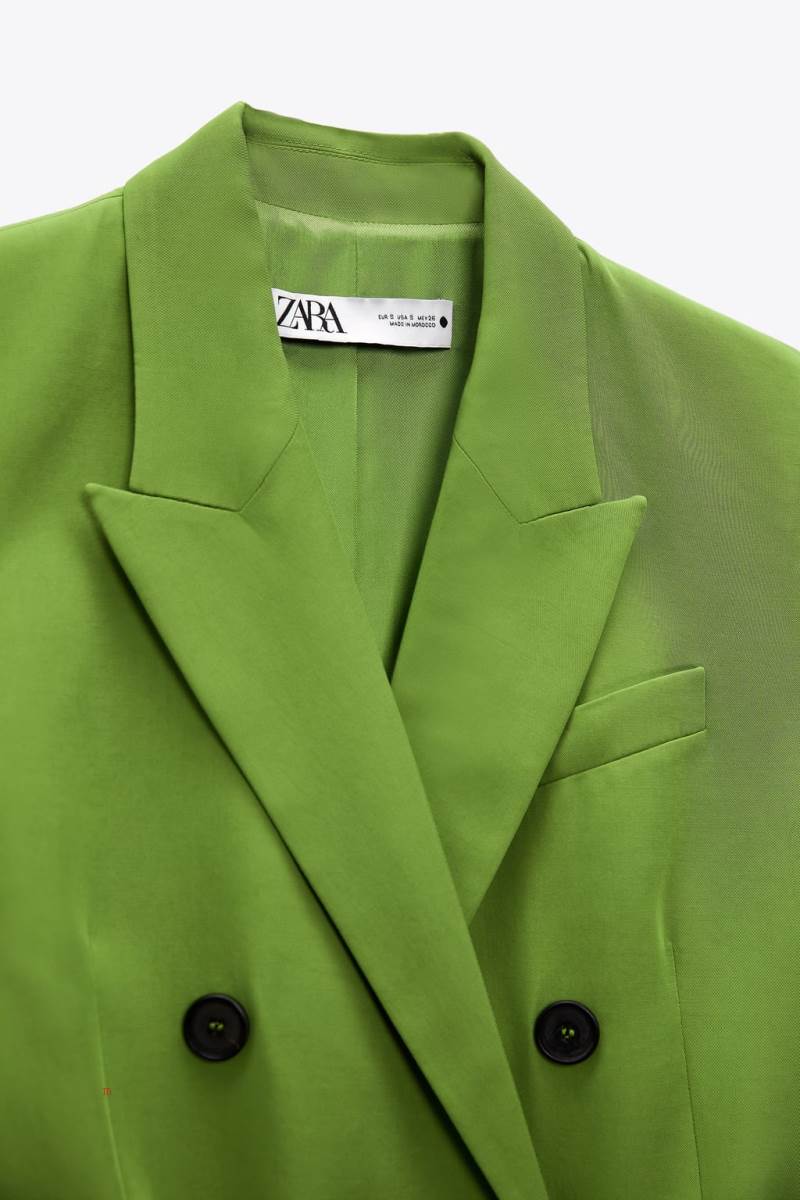 ZARA BELT Kostym Väst Dam Gröna | CPRMW-4562