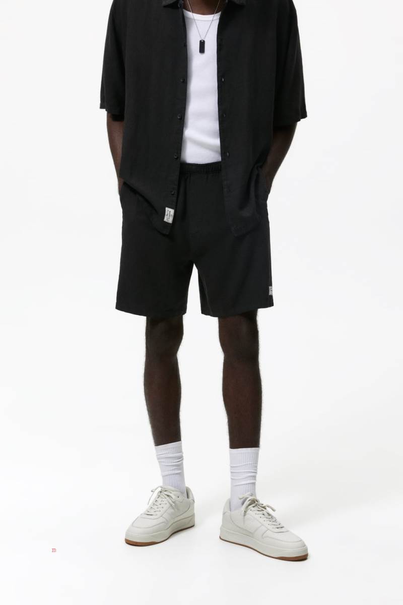 ZARA BERMUDA SET Shorts Herr Svarta | FXGDJ-8247