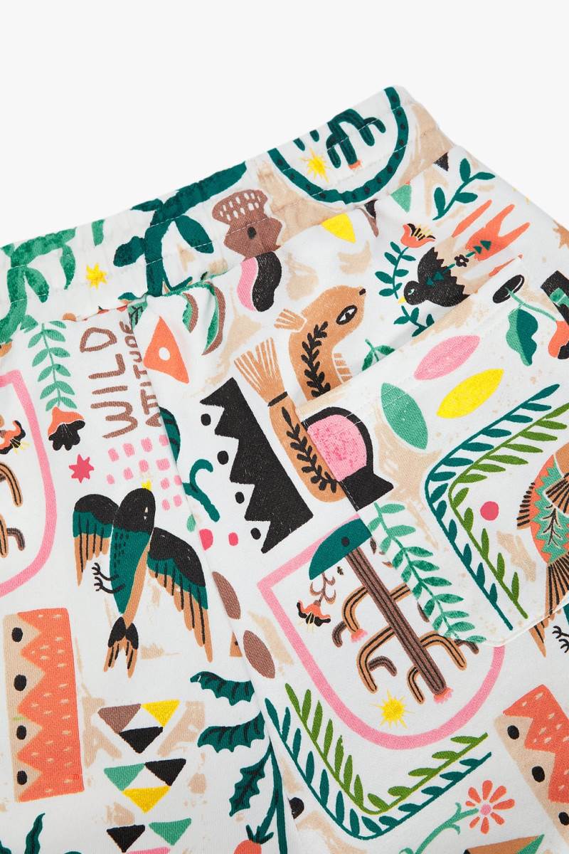 ZARA BERMUDA WITH PRINTED GRAPHICS Shorts Herr Vita | QDGEJ-3516
