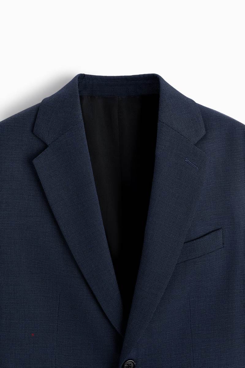 ZARA BIRD’S-EYE SUIT Blazers Herr Blå | UFWOX-8960