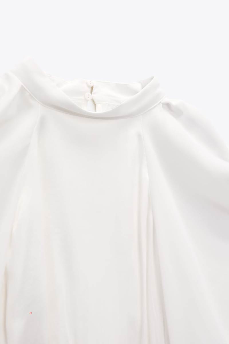 ZARA BLOUSE WITH CUT-OUT SHOULDERS Blusar Dam Vita | QOYZS-0897