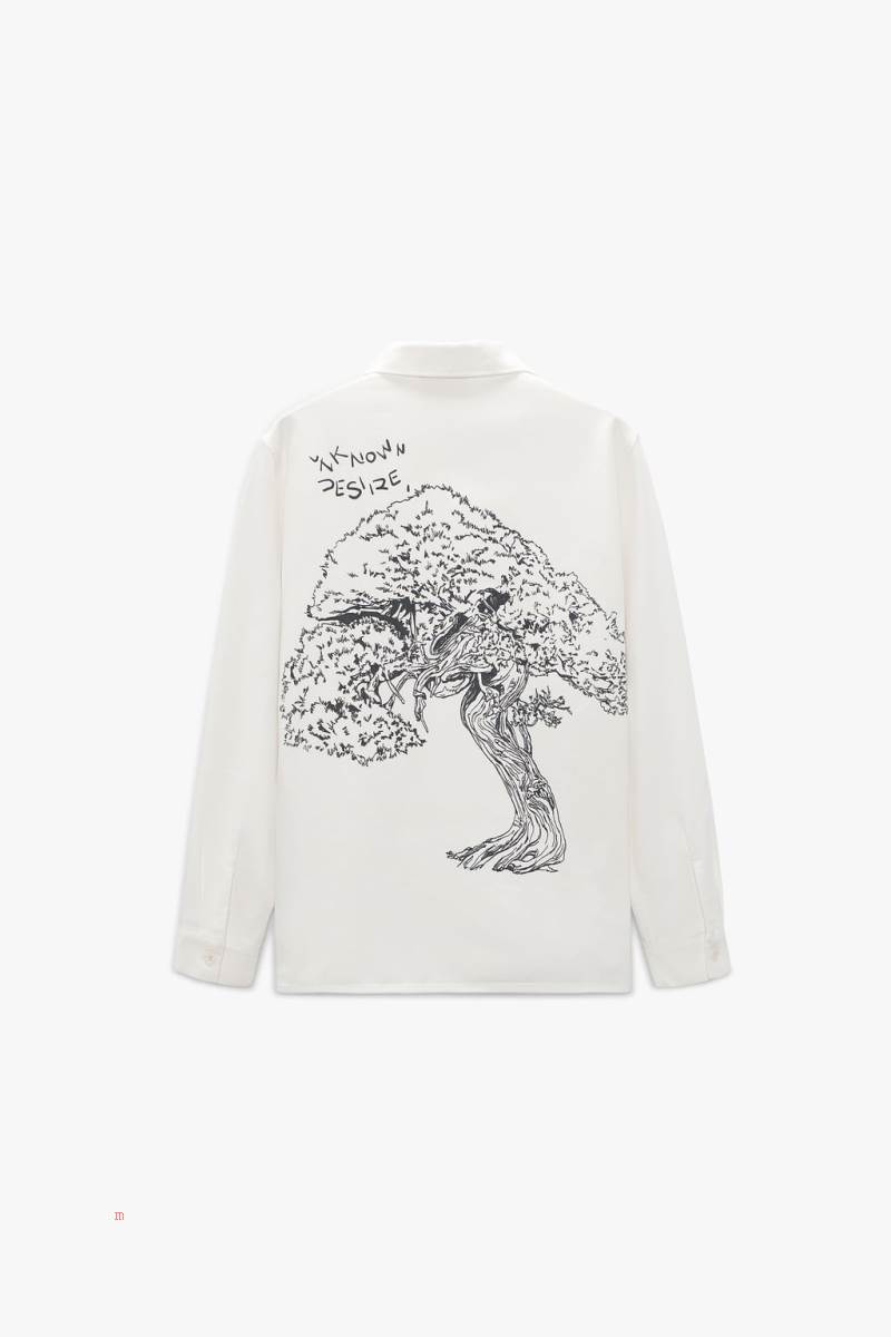 ZARA BONSAI PRINT Övertröja Herr Vita | WRNET-7391