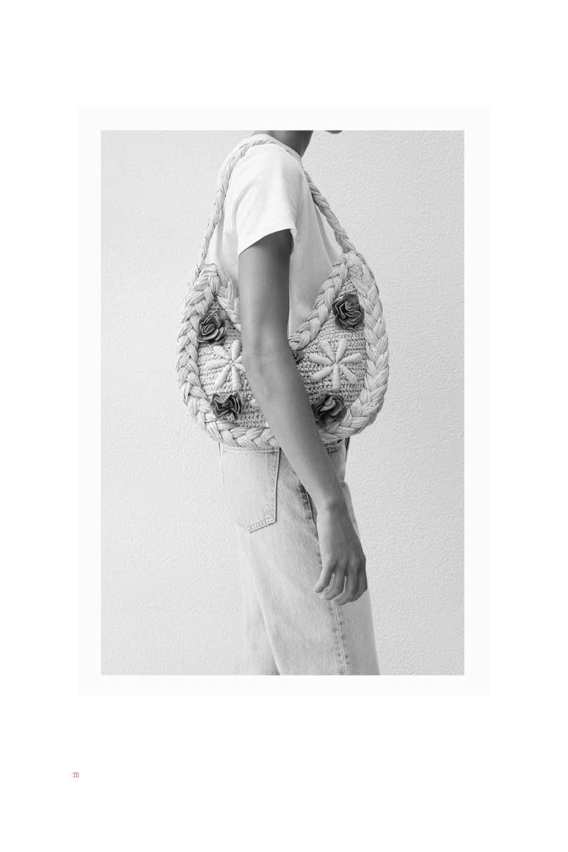 ZARA BRAIDED FLORAL Axelväska Dam Beige | KCBWN-0398